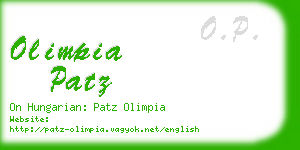 olimpia patz business card